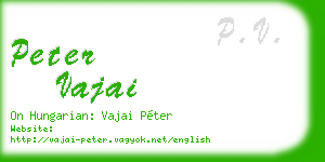 peter vajai business card